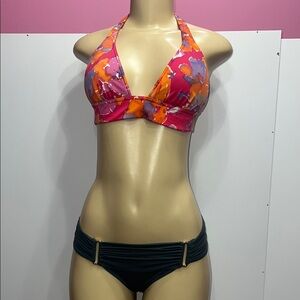 Victoria's Secret Pink and‎ Orange Bikini Set zs M